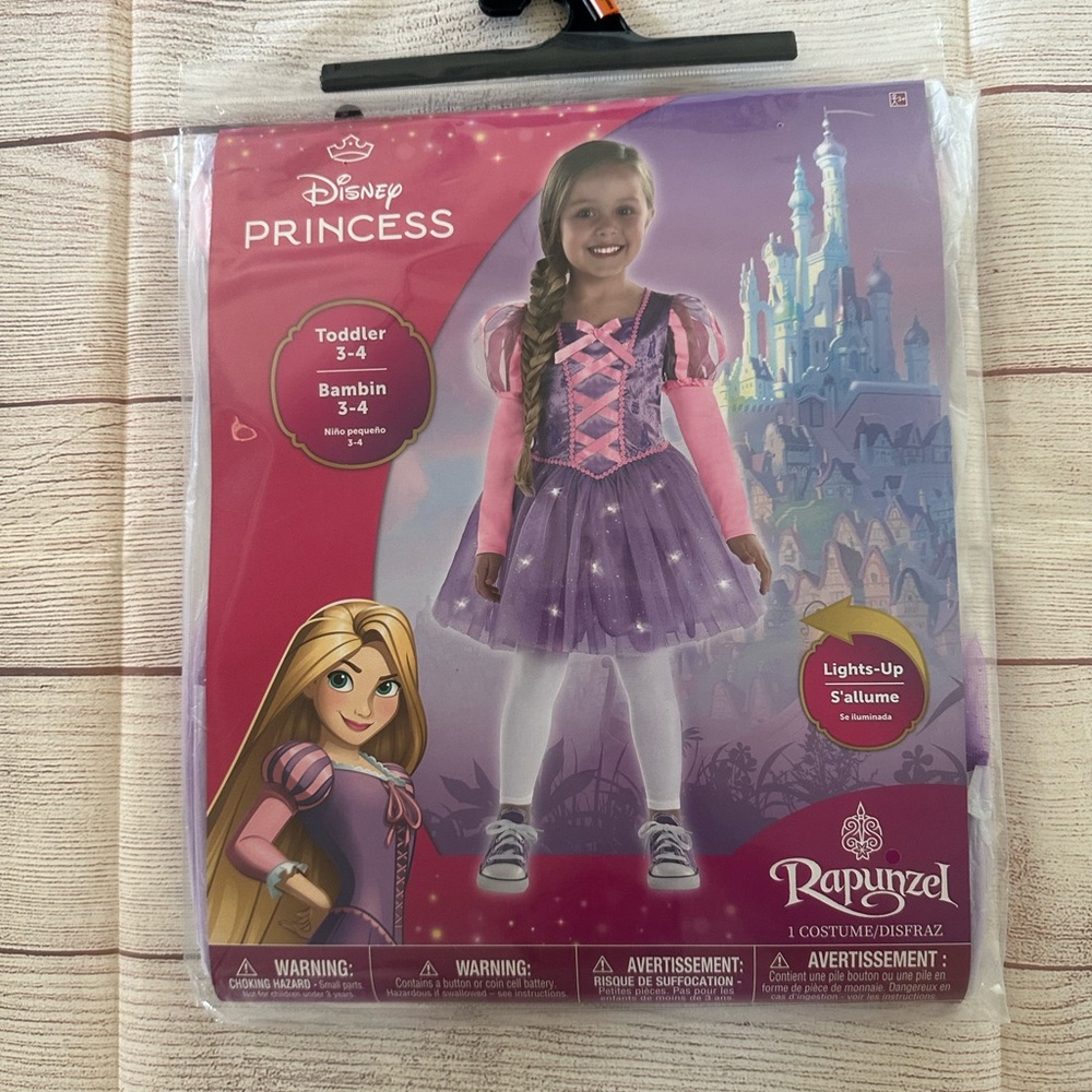Disney Princess Rapunzel Light-Up Costume for girl size 3-4T